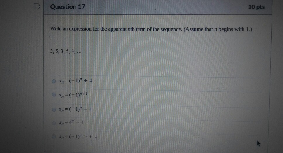 Solved Question 17 10 pts Write an expression for the | Chegg.com