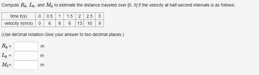 Solved Compute R6,L6, and M3 to estimate the distance | Chegg.com