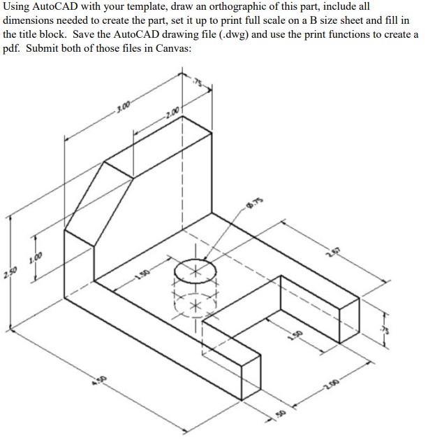 Solved Using AutoCAD With Your Template, Draw An | Chegg.com