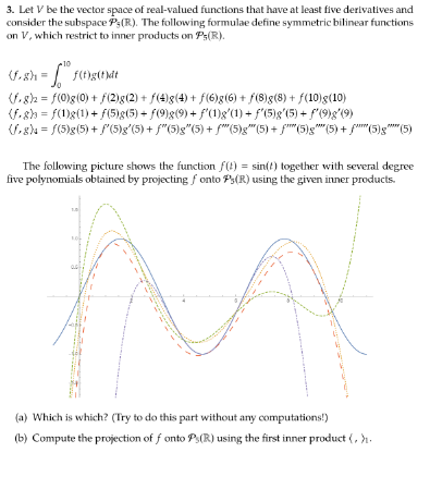 3 Let V Be The Vector Space Of Real Valued Functi Chegg Com