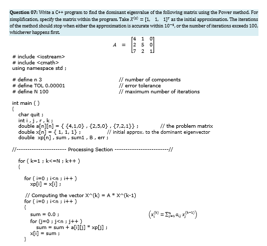 Solved Question 30: Write a C++ program to solve the | Chegg.com