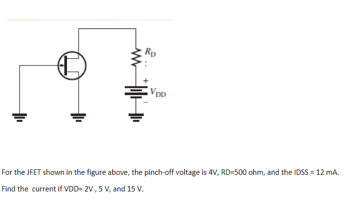 Solved For the JFET shown in the figure above, the pinch-off | Chegg.com