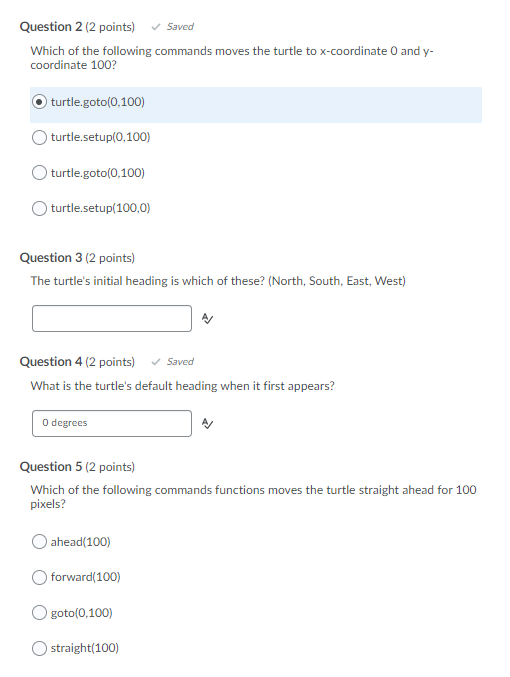 Solved Question 2 (2 points) Saved Which of the following | Chegg.com