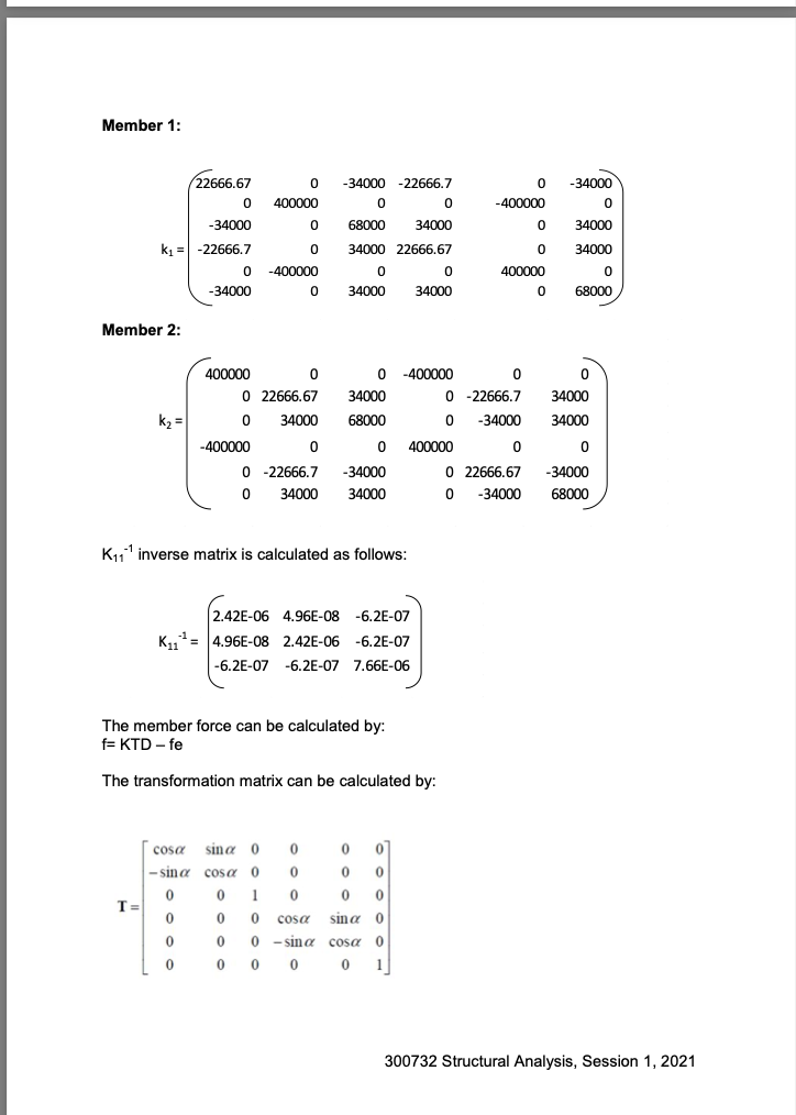 Solved Question 1 (10 marks) A frame structure subjected to | Chegg.com