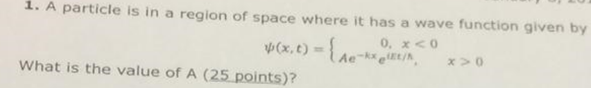 Solved A Particle Is In A Region Of Space Where It Has A | Chegg.com