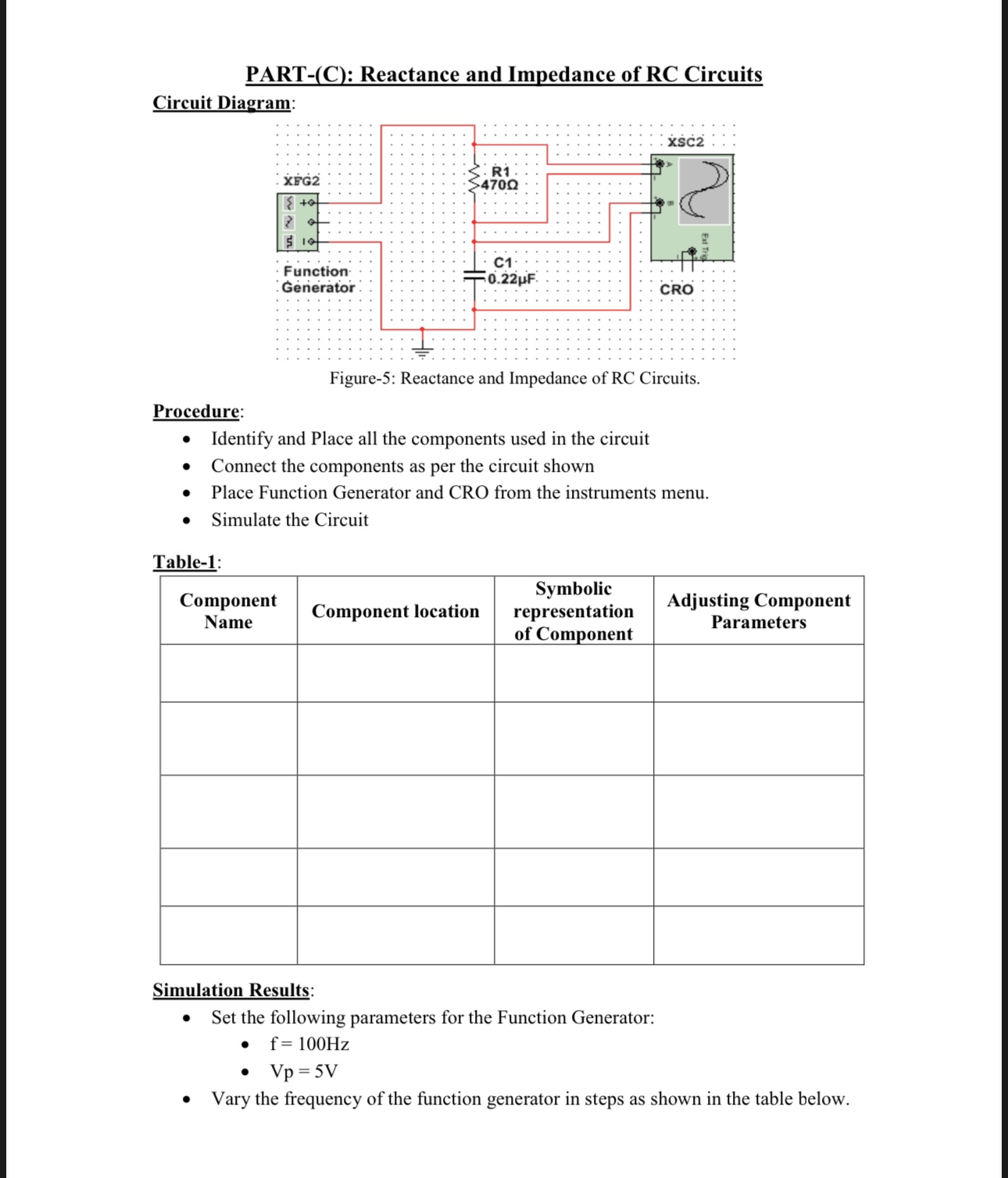 Solved PART-(C): Reactance and Impedance of RC Circuits | Chegg.com