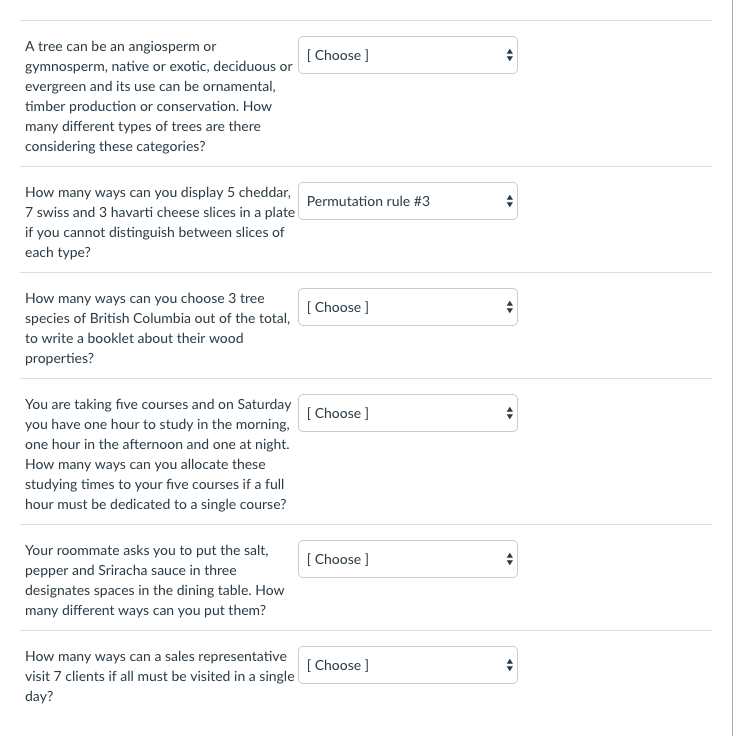 Solved The option are Permutation Rule 1 Permutation Rule | Chegg.com