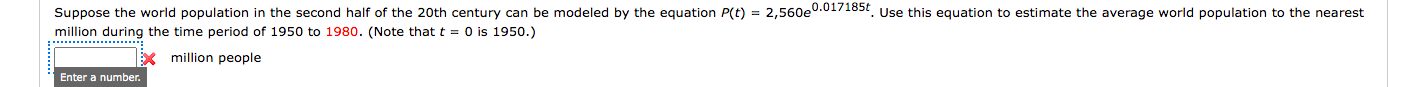 Solved Suppose The World Population In The Second Half Of | Chegg.com