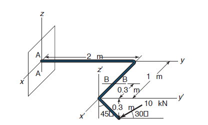 Solved find torque and moment in the section A-A and B-B | Chegg.com