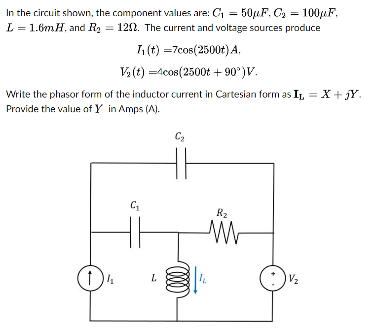 Solved In the circuit shown, the component values are: | Chegg.com