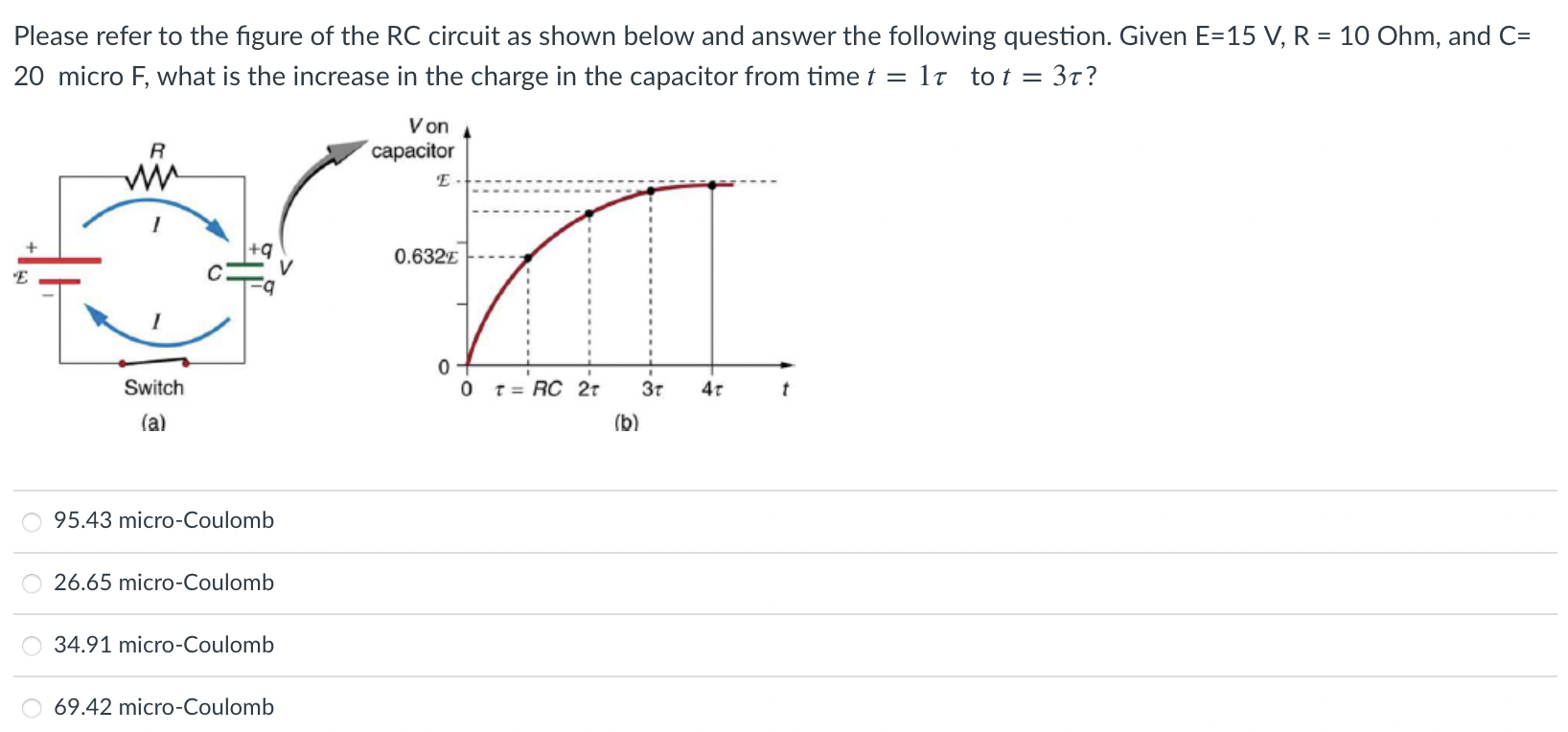 Solved Please refer to the figure of the RC circuit as shown | Chegg.com