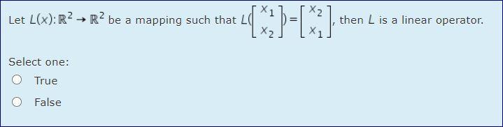 Solved Let L X R2 R2 Be A Mapping Such That Lc Chegg Com