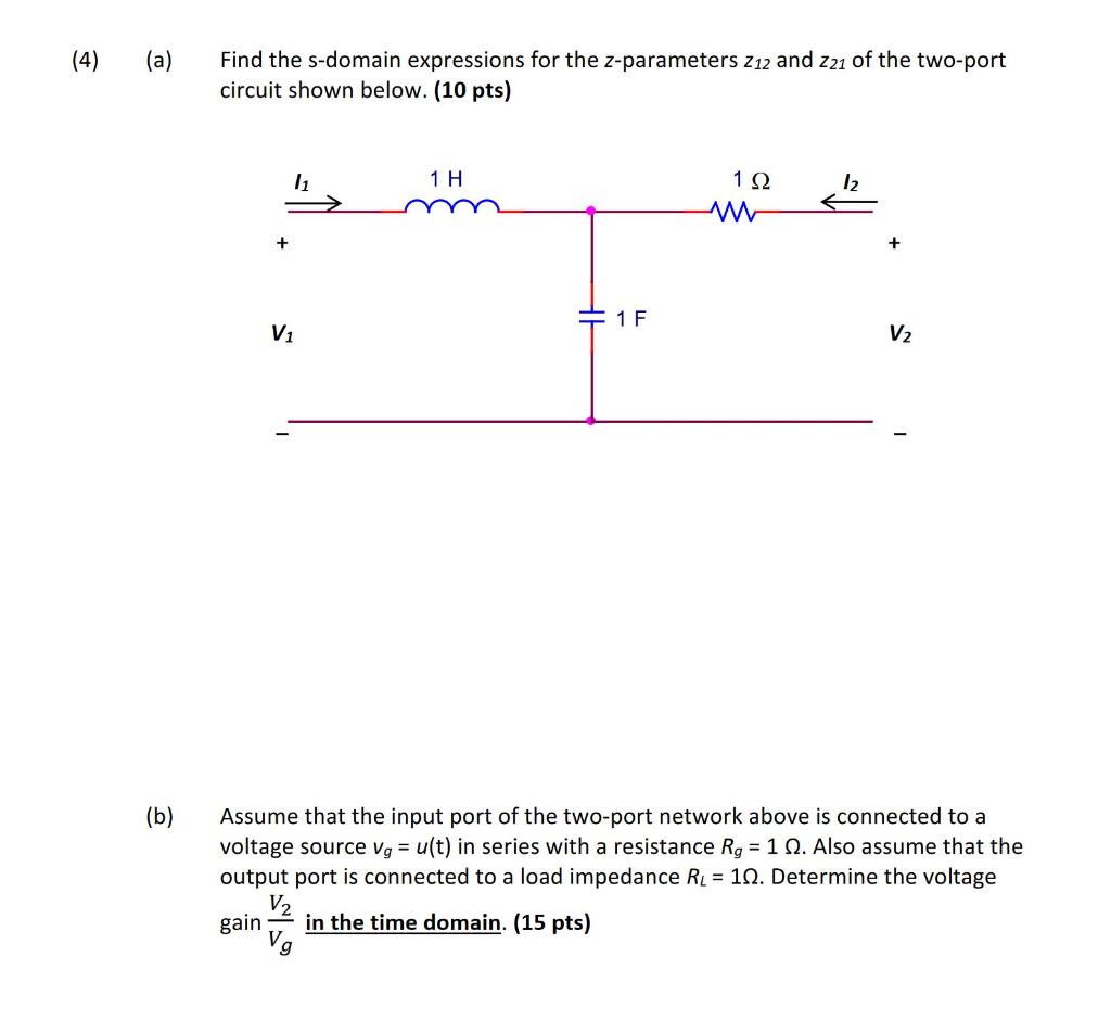 Solved 4 A Find The S Domain Expressions For The Z Pa Chegg Com