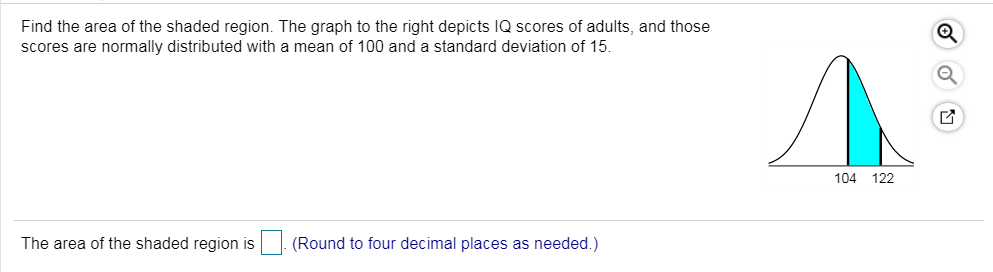 find the area of the shaded region on a graph