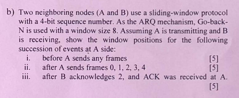 Solved A B) Two Neighboring Nodes (A And B) Use A | Chegg.com