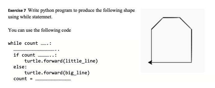 Solved Exercise 7 Write python program to produce the | Chegg.com