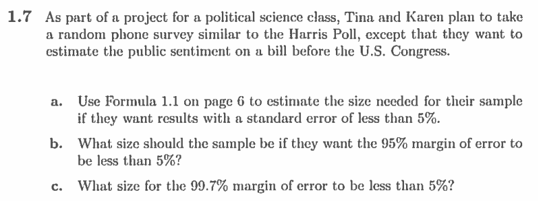 Solved 1.7 As part of a project for a political science | Chegg.com