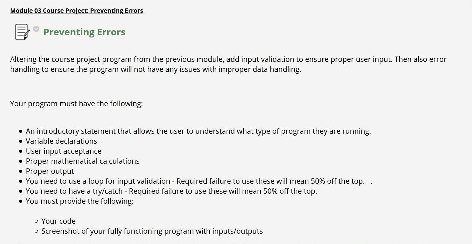 Solved PREVIOUS COURSE PROJECT INFORMATION IS BELOW THIS IS | Chegg.com