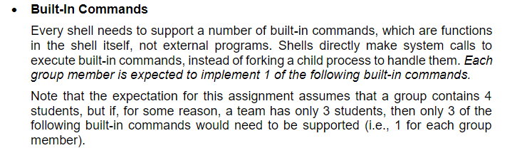 Solved In This Assignment, You Will Implement The Shell | Chegg.com