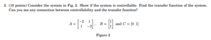 Solved 2. (10 points) Consider the system in Fig. 2. Show if | Chegg.com
