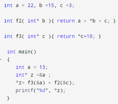 Solved What is the output of the following code written in | Chegg.com