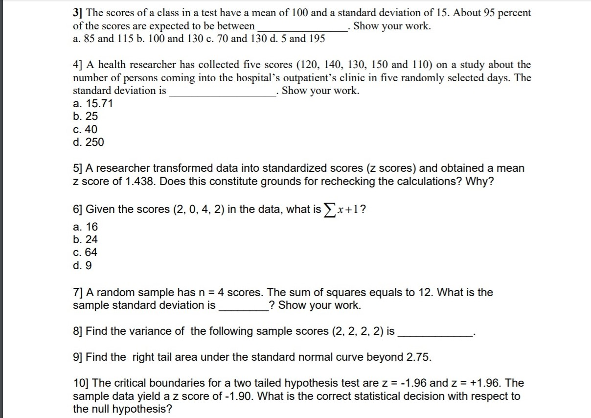 solved-3-the-scores-of-a-class-in-a-test-have-a-mean-of-100-chegg