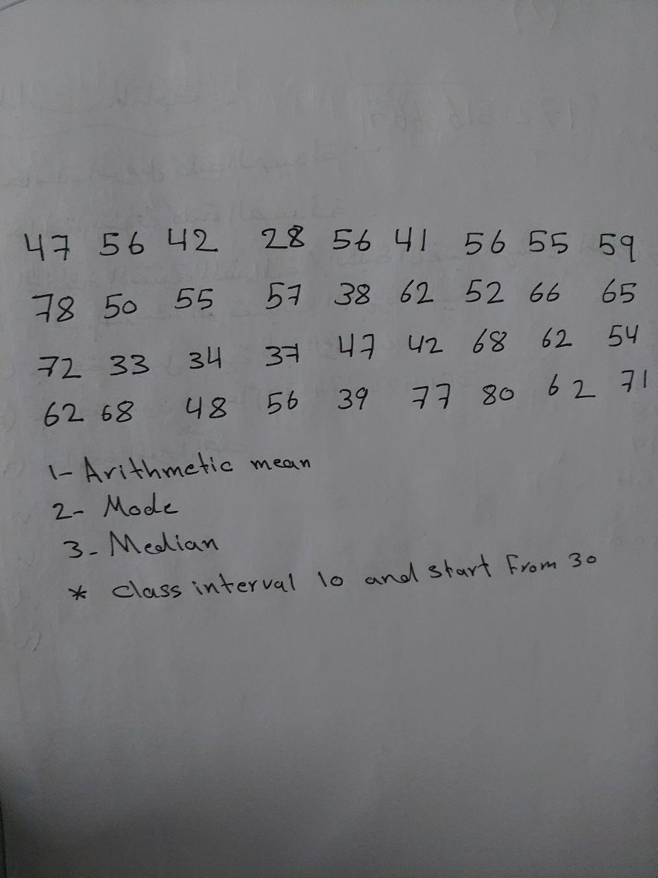 Solved 47 56 42 78 50 55 28 56 41 56 55 59 57 38 62 52 66 65 | Chegg.com