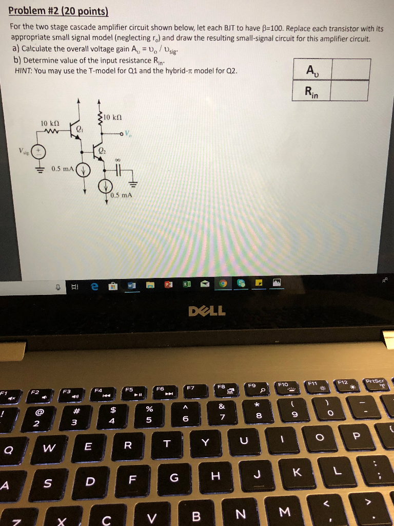 Solved Problem #2 (20 points) For the two stage cascade | Chegg.com