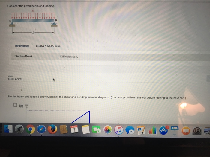 Solved Conslder the given beam and loading. References | Chegg.com
