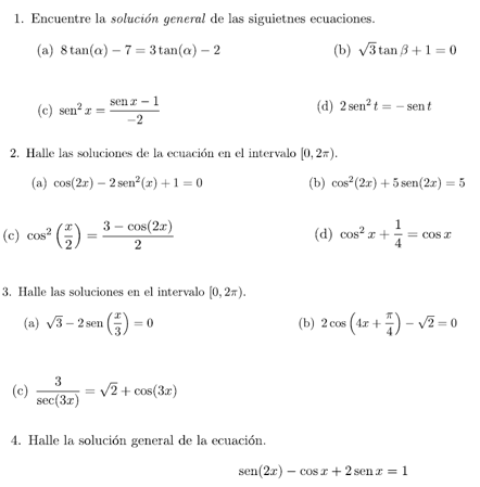 Solved Encuentre La Solución General De Las Siguietnes | Chegg.com