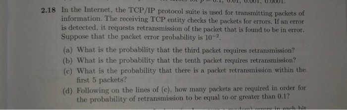 Solved 2.18 In the Internet, the TCP/IP protocol suite is | Chegg.com