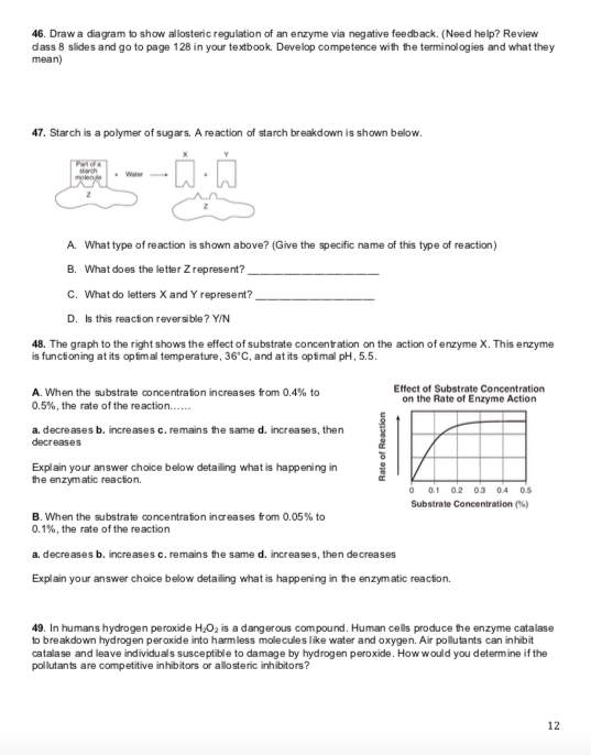 Solved 46. Draw a diagram to show allosteric regulation of | Chegg.com