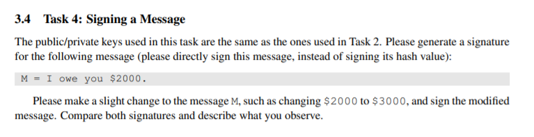 3.2 Task 2: Encrypting a Message Let (e, n) be the | Chegg.com