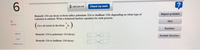 Solved 3 attempts left Check my work Be sure to answer all | Chegg.com