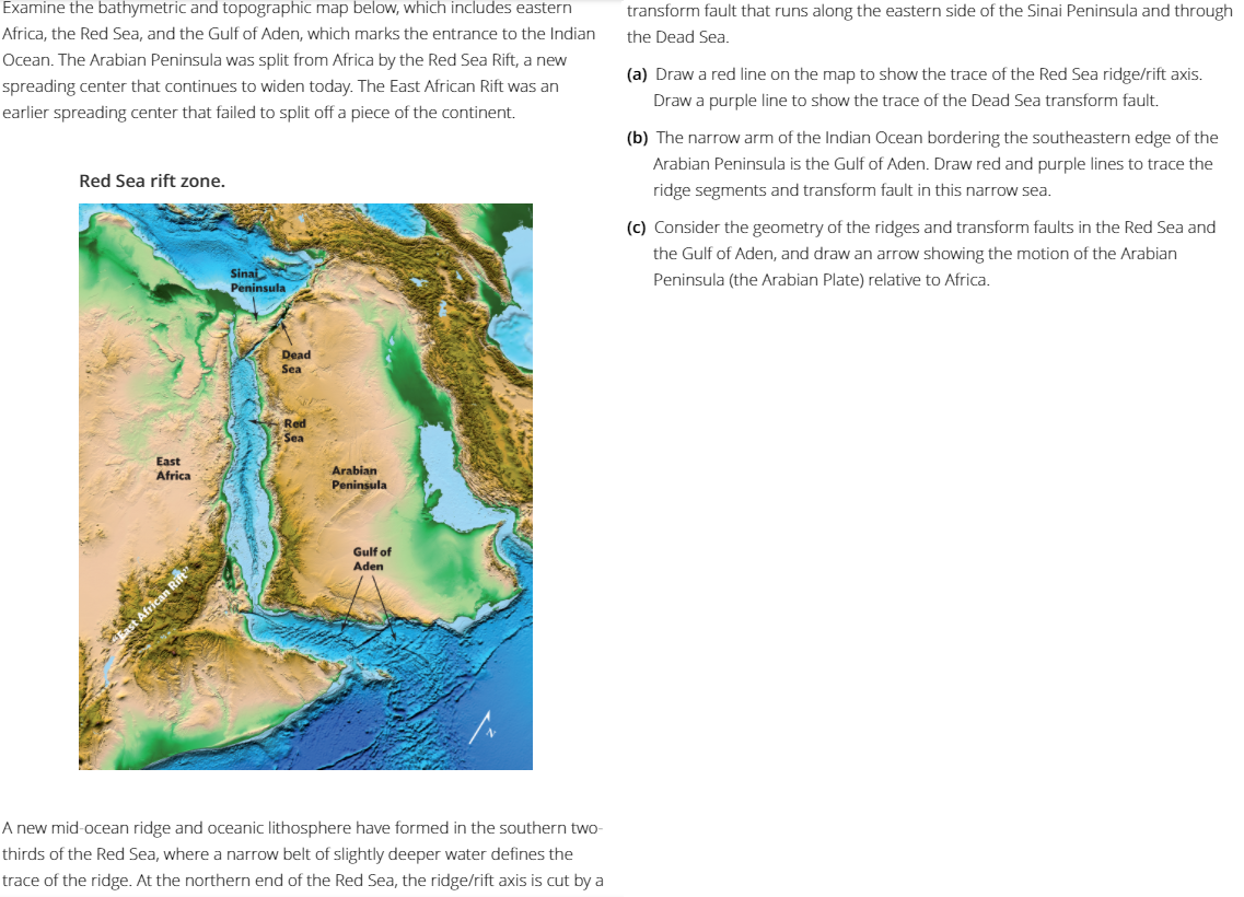 Solved Transform Fault That Runs Along The Eastern Side Of Chegg Com