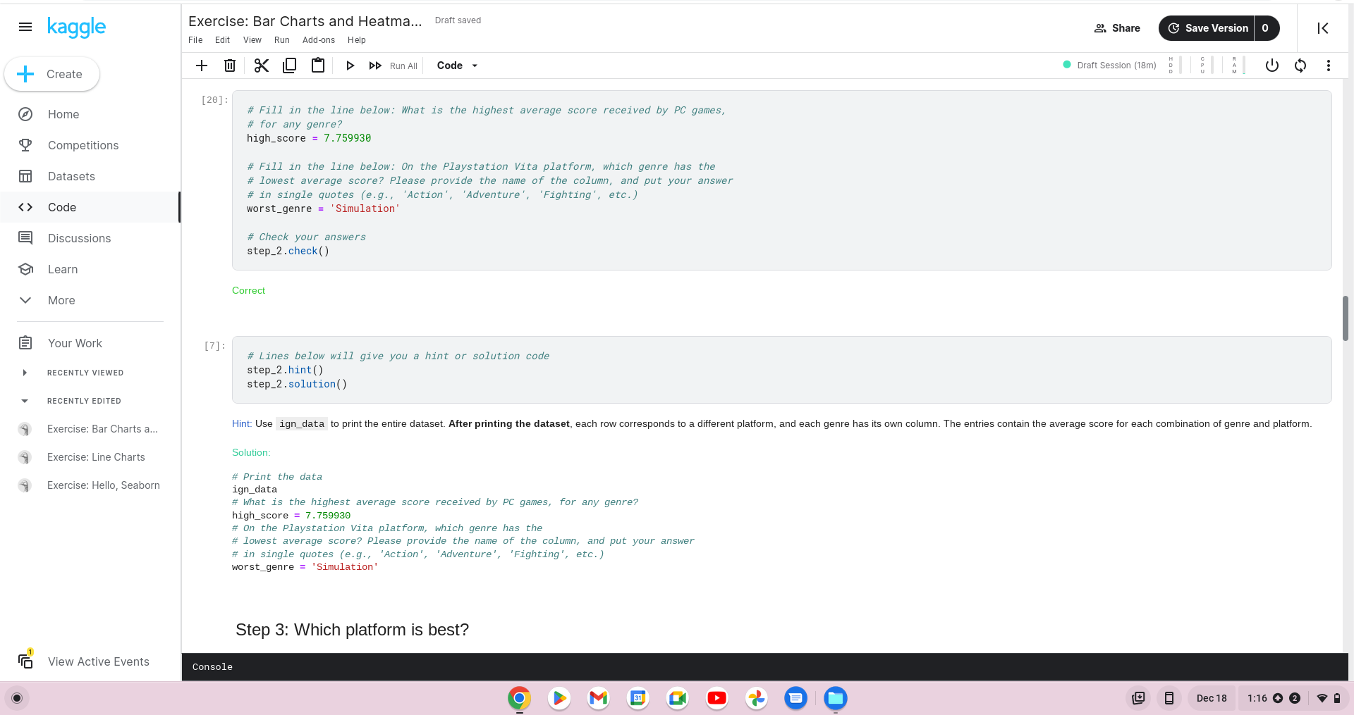 Solved Run the next cell to import and configure the Python | Chegg.com