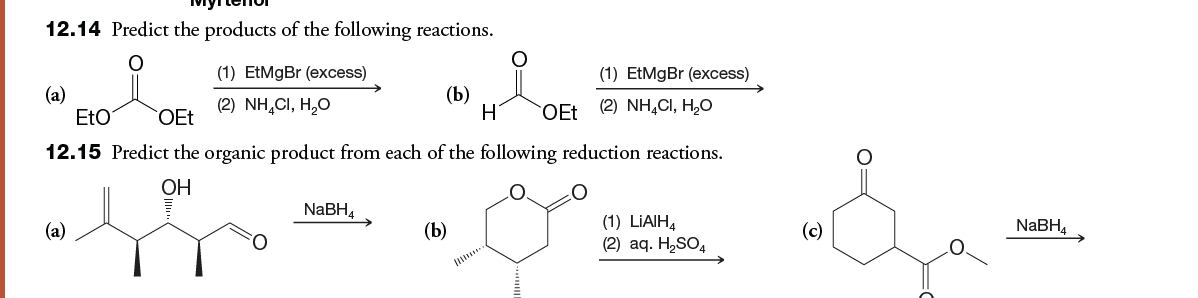 Solved етугеог 12.14 Predict the products of the following | Chegg.com