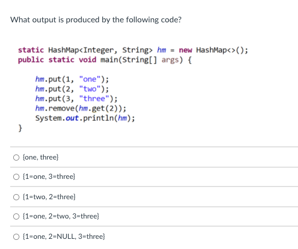 Solved What output is produced by the following code? static | Chegg.com