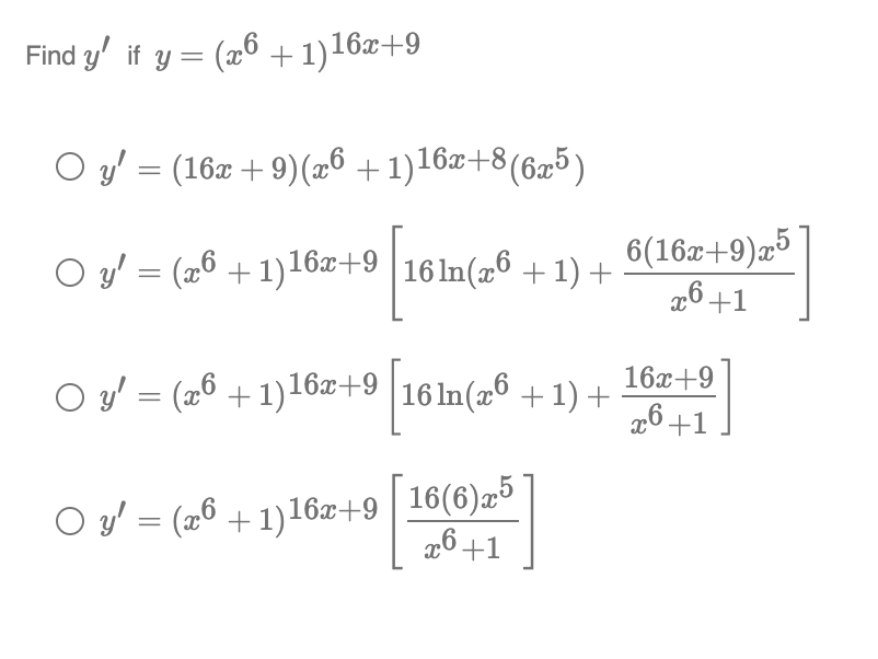 Solved Y′ If Yx6116x9 1093