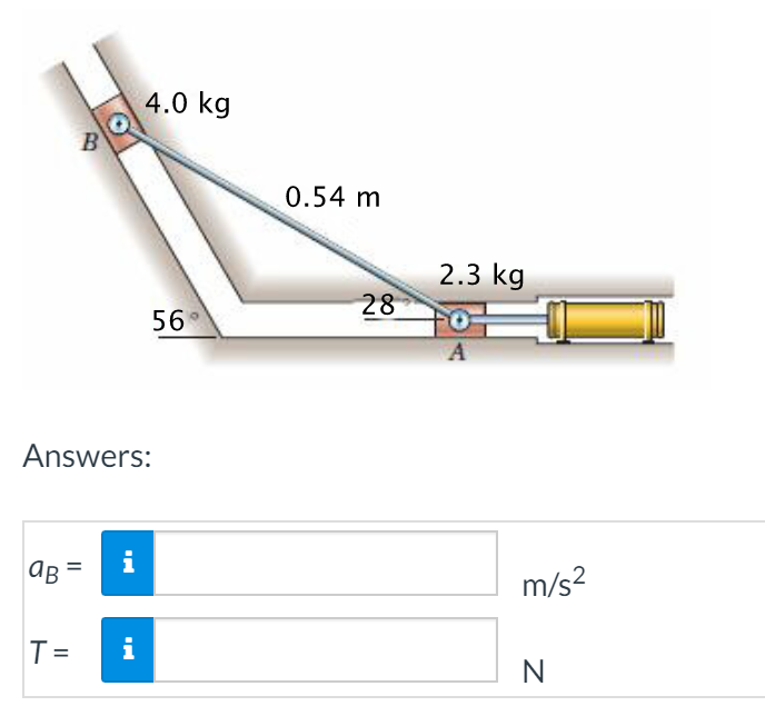 The Sliders A And B Are Connected A Light Rigid Chegg 