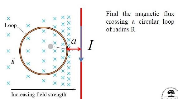 Solved Find the magnetic flux crossing a circular loop of | Chegg.com ...