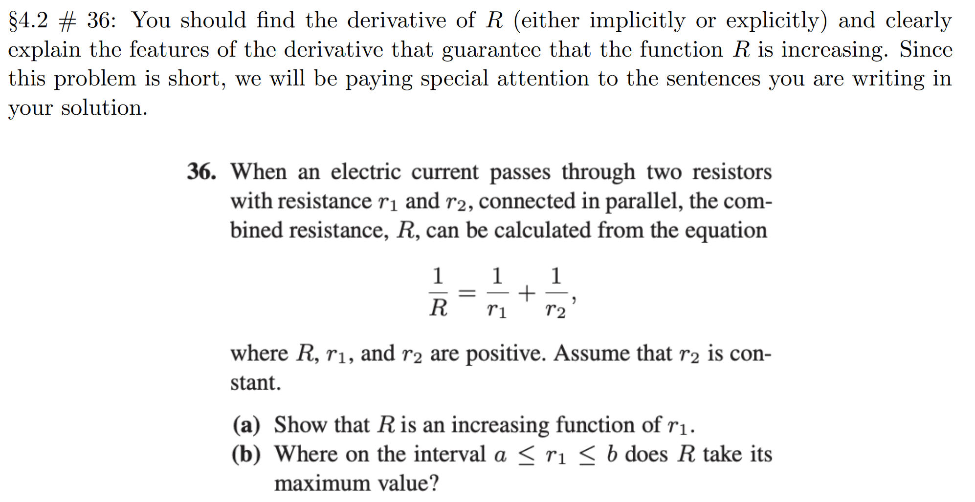 Solved §4.2 \# 36: You should find the derivative of R | Chegg.com
