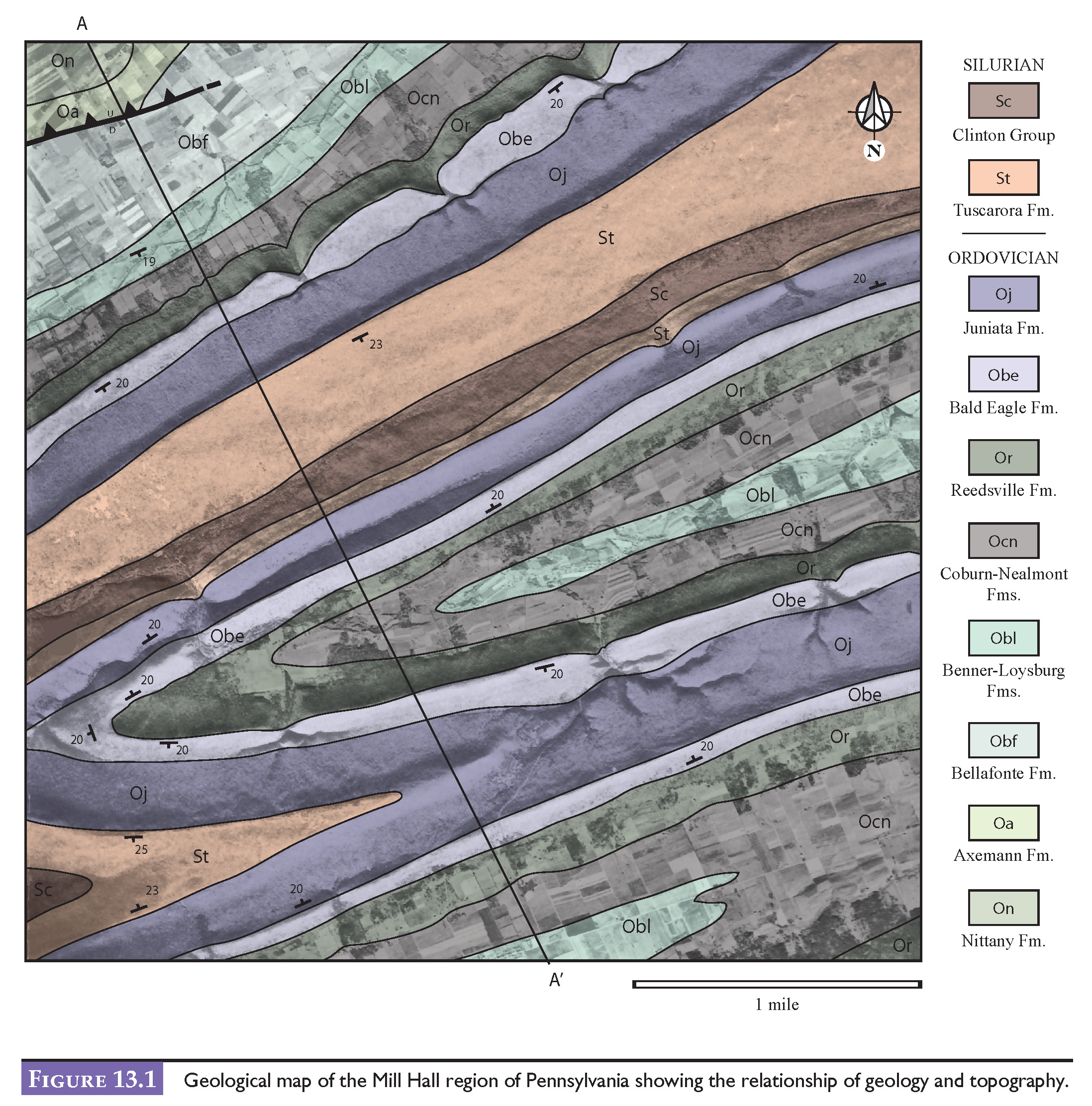 Solved Use the geologic map below to answer the following | Chegg.com