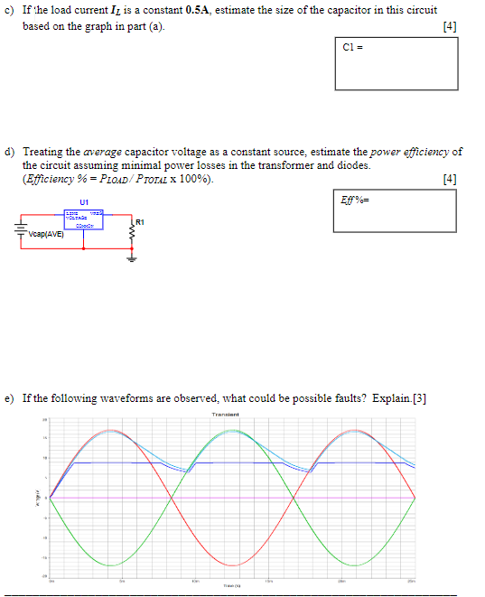 Solved The following power supply circuit uses a LM7809 | Chegg.com