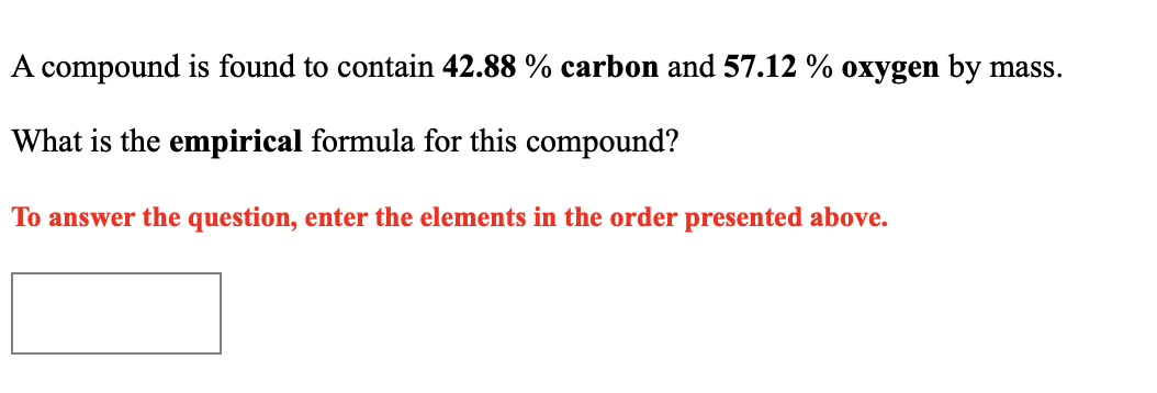 Solved A Compound Is Found To Contain 42.88 Carbon And