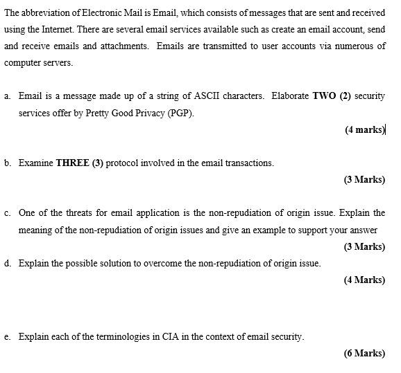 solved-the-abbreviation-of-electronic-mail-is-email-which-chegg