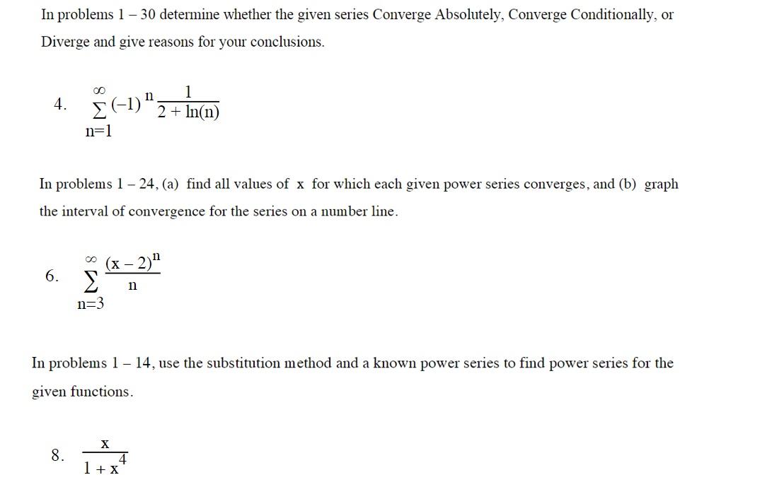 Solved In problems 1 – 30 determine whether the given series | Chegg.com