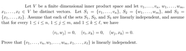 Solved Let V be a finite dimensional inner product space and | Chegg.com