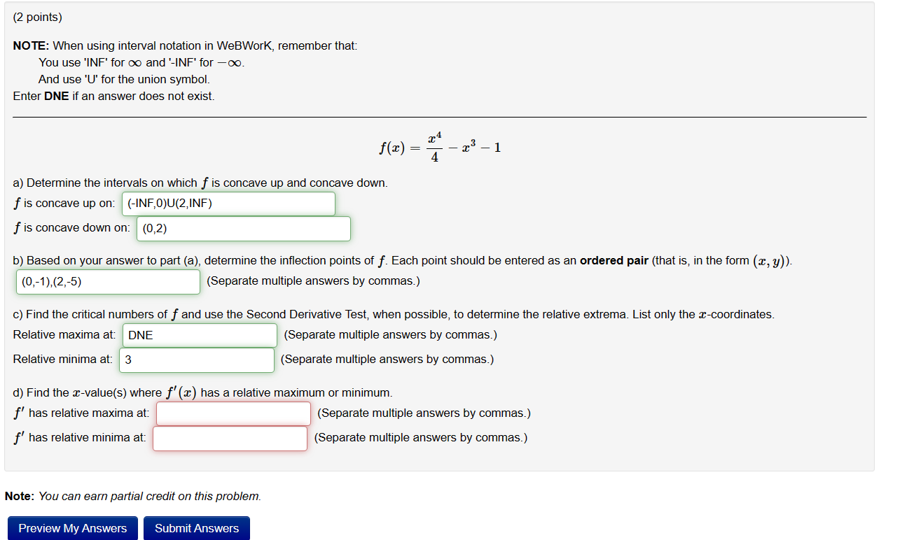 Solved note when using interval notation in webwork chegg