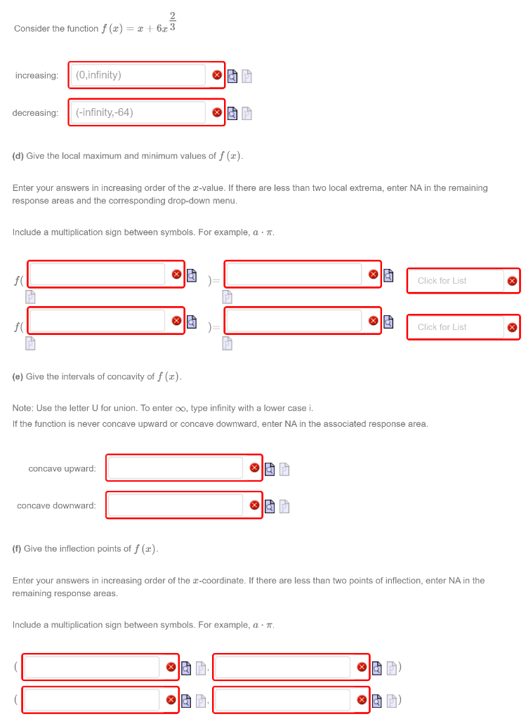 Solved Consider the function f (t) = 2 + 623 increasing: (0 | Chegg.com